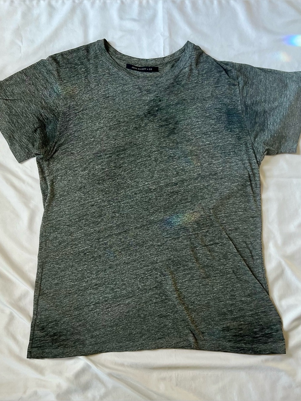 John Elliott + Co Archive Cotton Blend Gray T-Shirt Size 3